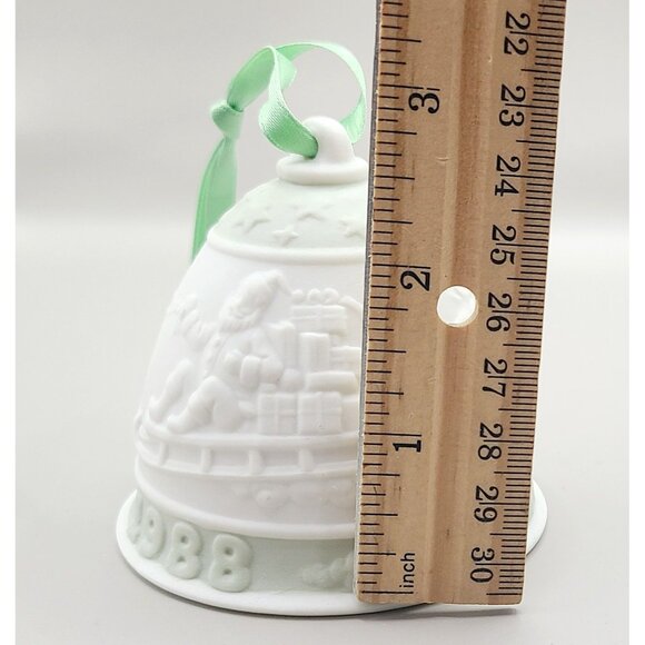 Lladro 1988 Christmas Bell Ornament Box & Certificate Porcelain Santa Reindeer - Picture 10 of 11